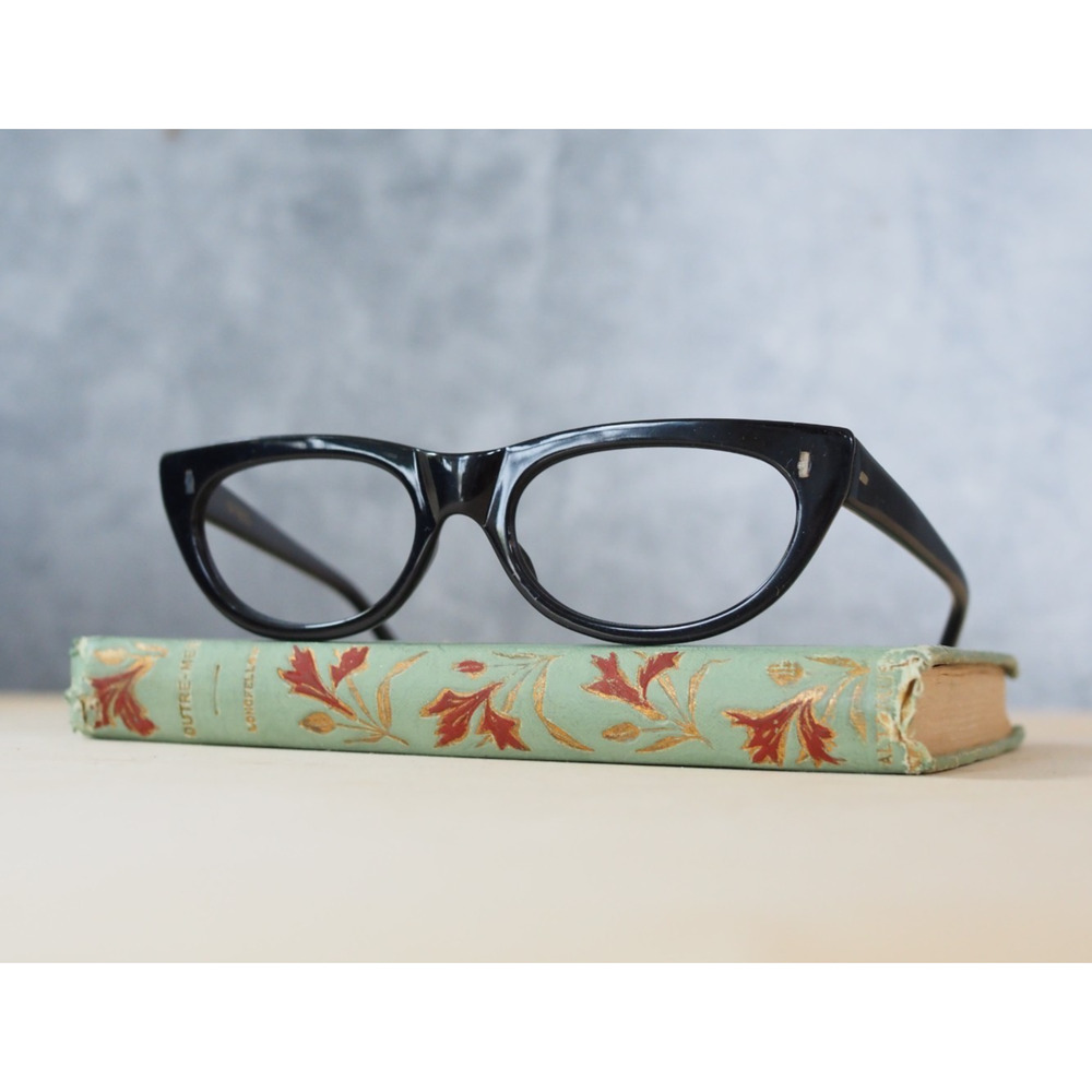 Vintage 1960s De lotto Italy Cat eye Eyeglasses Pin Up Rockabilly NOS
